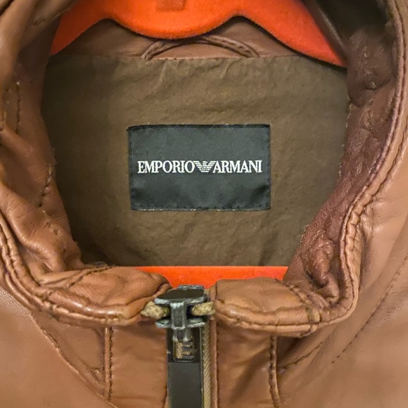 Giorgio Armani leather jacket men size medium - Picture 3 of 7